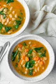 Mediterranean White Bean Soup Vegan Feelgoodfoodie Recipe White Bean Soup Recipes Bean Soup Recipes White Bean Soup