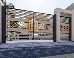 design moderno de metal portao portoes e cercas portao de aluminio de aluminio do sistema http in 2021 house gate design entrance gates design modern main gate designs