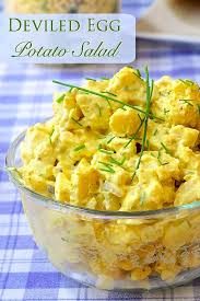 Deviled Egg Potato Salad A Great Year Round Side Dish Recipe Deviled Egg Potato Salad Potatoes Potato Salad
