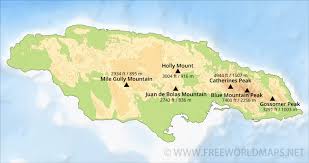 Jamaica Physical Map