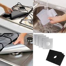 A 24pcs Protector De Rango Gas Reutilizables Revestimiento Antiadherente Cocina Burner Covers Luxury Kitchen Design Kitchen Cabinetry