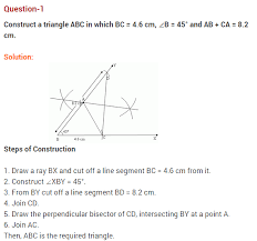 These 9th class math notes contain theory of each and every chapter, solutions to every exercise and review exercises in pdf format. Constructions Class 9 Extra Questions Maths Chapter 11 Learn Cbse