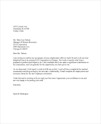 Free 7+ Sample Employment Acceptance Letter Templates In Pdf | Ms Word