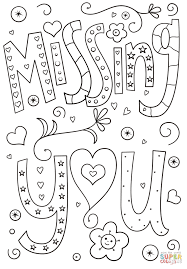 Missing you coloring page that you can customize and print for kids. Pin On Color Unsorted