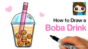 Handmade by me from polymer clay. How To Draw A Boba Drink Cute And Easy Youtube