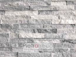 Pavimenti esterni in pietra grigia petracave. Rivestimento Pietra Ghiaccio Quarzo In Offerta 45 90 Mq