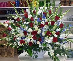 We did not find results for: Patriotic Memorial Arrangement By Robyn Flowers And More Fresno Ca Blue Wedding Centerpieces Church Flower Arrangements Altar Flowers