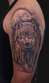 Red Eyed Wolf Tattoo Tattoos And Fine Art Wolf Tattoos Wolf Tattoos Men Wolf Tattoo Sleeve