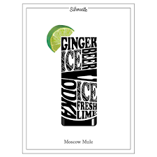 Cocktail Moscow Mule Digital Clip Art Lime Silhouette Alcohol Liquor Bar Pub Scrapbooking Instant Download Illustration Svg Eps Png Jpg Data Cocktail Illustration Clip Art Cocktails Vector