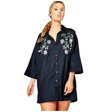 Black White Floral Embroidered Plus Size Shirt Dresses For Women Ladies Oversize Loose Long Long Sleeve Button Down Blouses Tops Button Blouse Blouses Plusblouses Tops Aliexpress Check out our button down dress selection for the very best in unique or custom, handmade pieces from our dresses shops. long sleeve button down blouses tops