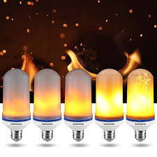 Texsens Led Flame Effect Light Bulb E26 Led Flickering Flame Light Bulbs 105pcs 2835 Led Beads Simulated Decorative Light Atmosphere Lighting Vintage Flaming Led Night Light Lamp Light Decorations