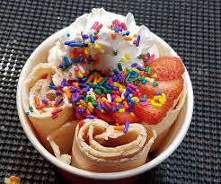Rolled Ice Cream La Boba Cafe Frozen Treat Rolls Food