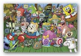Amazon Com Trends International Spongebob Characters Poster 22 By 34 Inch Home Kitchen Spongebob Friends Spongebob All Spongebob Characters