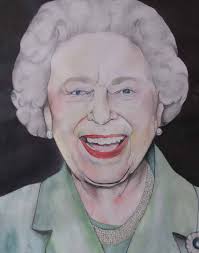 A painting of Her Majesty the Queen by Kate Underwood