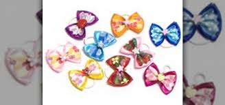 Ribbon hair bows ~ make a coordinating hair bow for every outfit with this simple tutorial to loop ribbon. How To Make Dog Bows With Ribbon Elastic Bands Dogs Wonderhowto