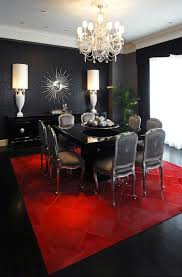 Black Red And Silver Dining Room Black Dining Room Dining Room Colors Red Dining Room