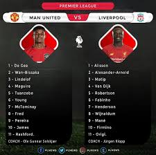 1 james milner (mc) liverpool 6.0. Starting Lineups Man United Vs Liverpool Liverpool Man United The Unit