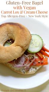 Gluten-Free Bagel with Vegan Carrot Lox & Cream Cheese (Allergy-Free)