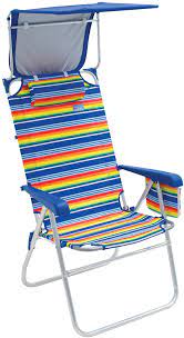 Searching for the best canopy chairs? Beach Hi Boy 17 Extended Seat Height Folding Beach Chair With Sun Shade Canopy Cover