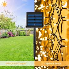 Brightech ambience pro solar power outdoor string lights with 12 hanging sockets & led edison bulb for outside backyard cafe patio or porch, 27 foot. Oxyled Solar String Lights Outdoor 72ft 200 Led Christmas String Lights Solar Powered Waterproof Decorative Fairy Lights For Christmas Tree Halloween Garden Patio Wedding Party Warm White Pricepulse