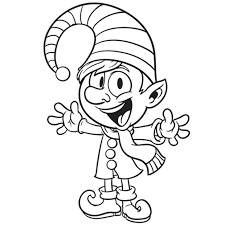 Imprimer le modèle de pochette cadeau lutin du père noël directement sur une feuille de papier blanc épais de 120 g minimum. Coloriage Lutin De Noel Avec Echarpe En Ligne Gratuit A Imprimer