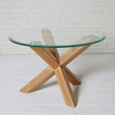 Couchtisch Rund 70cm Eichenholz Und Glasplatte Couchtisch Tisch Wohnzimmer Holz Glas Interior Interiordesig Couchtisch Rund Couchtisch Tische Wohnzimmer