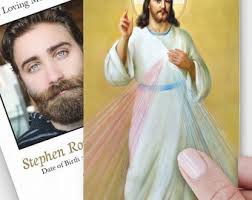 Prayer Cards, Divine Mercy Jesus, Memorial Prayer Cards, Catholic Prayer  Cards, Personalized Prayer Cards for Funeral, Funeral Cards, P65