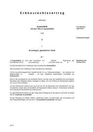 Einen pachtvertrag für ein grundstück richtig aufsetzen . Muster Erbbaurechtsvertrag