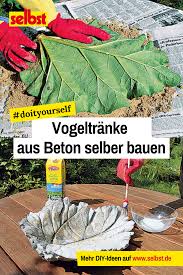 Vogeltranke Selbst De In 2020 Selber Machen Garten Selber Machen Mit Beton Selber Machen