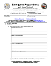 Exploring emergency preparedness can be a fascinating youth adventure when done right. Emergency Preparedness Merit Badge Workbook Fill Online Printable Fillable Blank Pdffiller