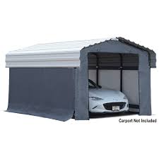 To request your carport kit please complete the following where we will then be able to give you a fully itemised quote based on your specifications. Arrow 10 X 15 Enclosure Kit For Carport Grey Walmart Com Walmart Com