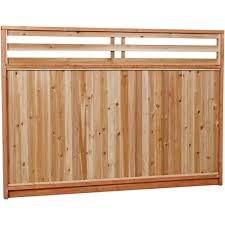 Unbranded 6 Ft X 8 Ft Premium Cedar Venetian Top Fence Panel With Stained Spf Frame Actual Size 68 3 8 In H X 96 In W 6x8vtp The Home Depot Fence With