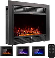 The spectrafire flame effect allows you to choose from 2 flame colors (traditional orange and orange w/ blue) as well as 3 brightness. Yodolla 28 5 Quot Electric Fireplace Insert With 3 Color Flames Fireplace Heater With Remote Contr Fireplace Heater Fireplace Inserts Best Electric Fireplace
