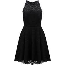Forever New Poppy High Neck Lace Skater Dress 79 Liked On Polyvore Featuring Short Black Cocktail Dress Black Halter Cocktail Dress Black Lace Mini Dress