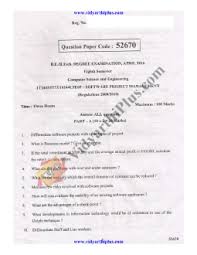 Past simple questions and negatives. It2403 Software Project Management April 2016 Question Paper