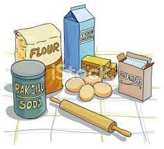 Baking Ingredients Illustration With Colour Baking Drawing Baking Art Food Illustrations