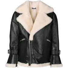 Iro Oversized Shearling Jacket 3 330 Aud Liked On Polyvore Featuring Outerwear Jackets Tops Shearling Jacket Black Shearling Coat Leather Jackets Women