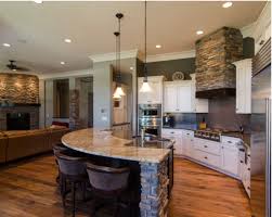 Discover prices, catalogues and new features. Beautiful Stone In Kitchen Open Floor Plan Open Concept Kitchen Living Room Kitchen Design Open Open Concept Kitchen