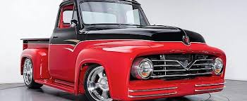Image result for Bright Red 1955 Truck