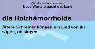 Die Holzhamorrhoide Wortspiele Neue Worter Lustige Wortspiele