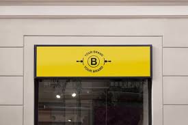 Download Logo Mockup On Facade Or Storefront For Free In 2020 Logo Mockup Free Logo Mockup Logo Mockups Psd