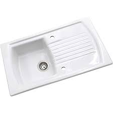 We know what you need! Luna Ceramic 1 0 Bowl And Drainer Kitchen Sink White Reversible Inc Waste Kit Amazon Co Uk Diy Tools