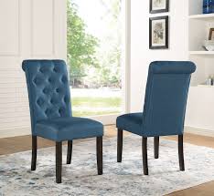 Set of 2 alen fabric dining chair wing chair with tufted buttons and nail heads. Fabric Kitchen Dining Chairs You Ll Love In 2021 Wayfair