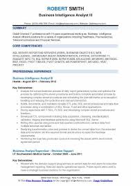 Business Intelligence Analyst Resume Samples Qwikresume