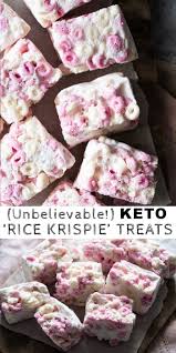 Keto Rice Krispie Treats With Our Marshmallows Keto Ketorecipes Ketodiet Glutenfree Rice Krispie Treats Keto Dessert Recipes Keto Cereal
