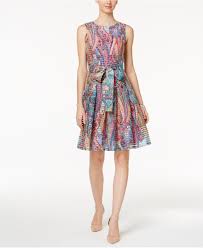 Tommy Hilfiger Paisley Fit Amp Flare Dress Dresses Women Macy 39 S Fit Flare Dress Flare Dress Dresses