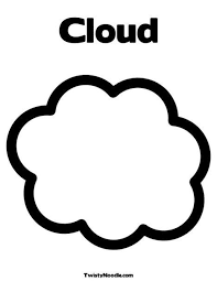 Cloud Coloring Page Letter A Crafts Preschool Rules Clouds