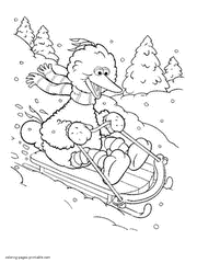 His unusual habit of living is portrayed perfectly in this coloring page. Sesame Street Printable Coloring Pages 85 Free Sheets
