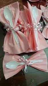 Baby Shower Pink And With Cute Utensils Bow With Ribbons Girl Baby Shower Decorations Decoracion Baby Shower Baby Shower Diy