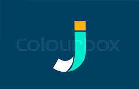 J letter logo with shattered broken blue pink vector. Blue White Yellow Green J Letter Logo Stock Vector Colourbox